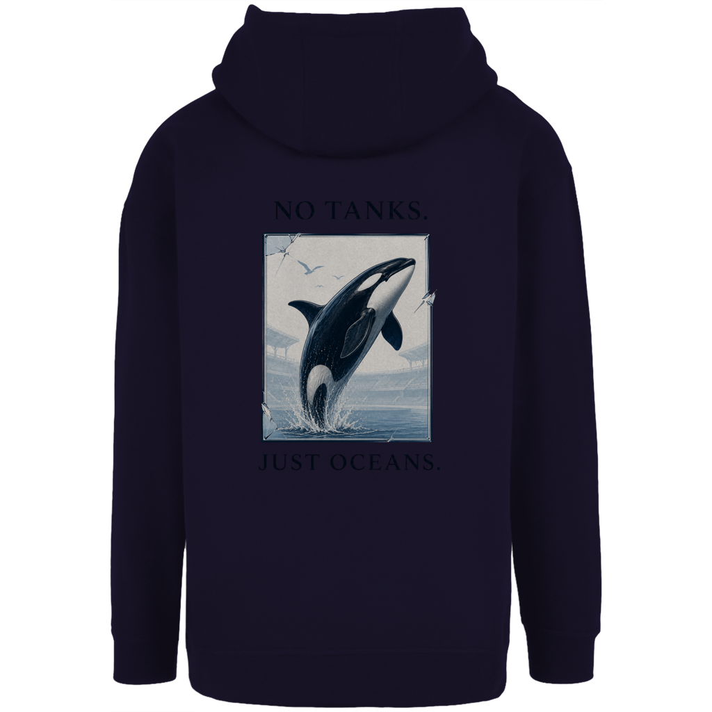 Unisex Oversize Hoodie NO TANKS. JUST OCEANS.