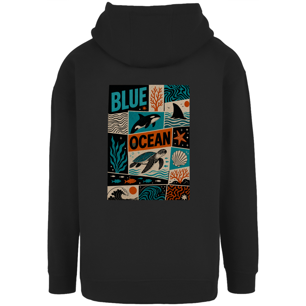 Unisex Oversize Hoodie BLUE WHALE
