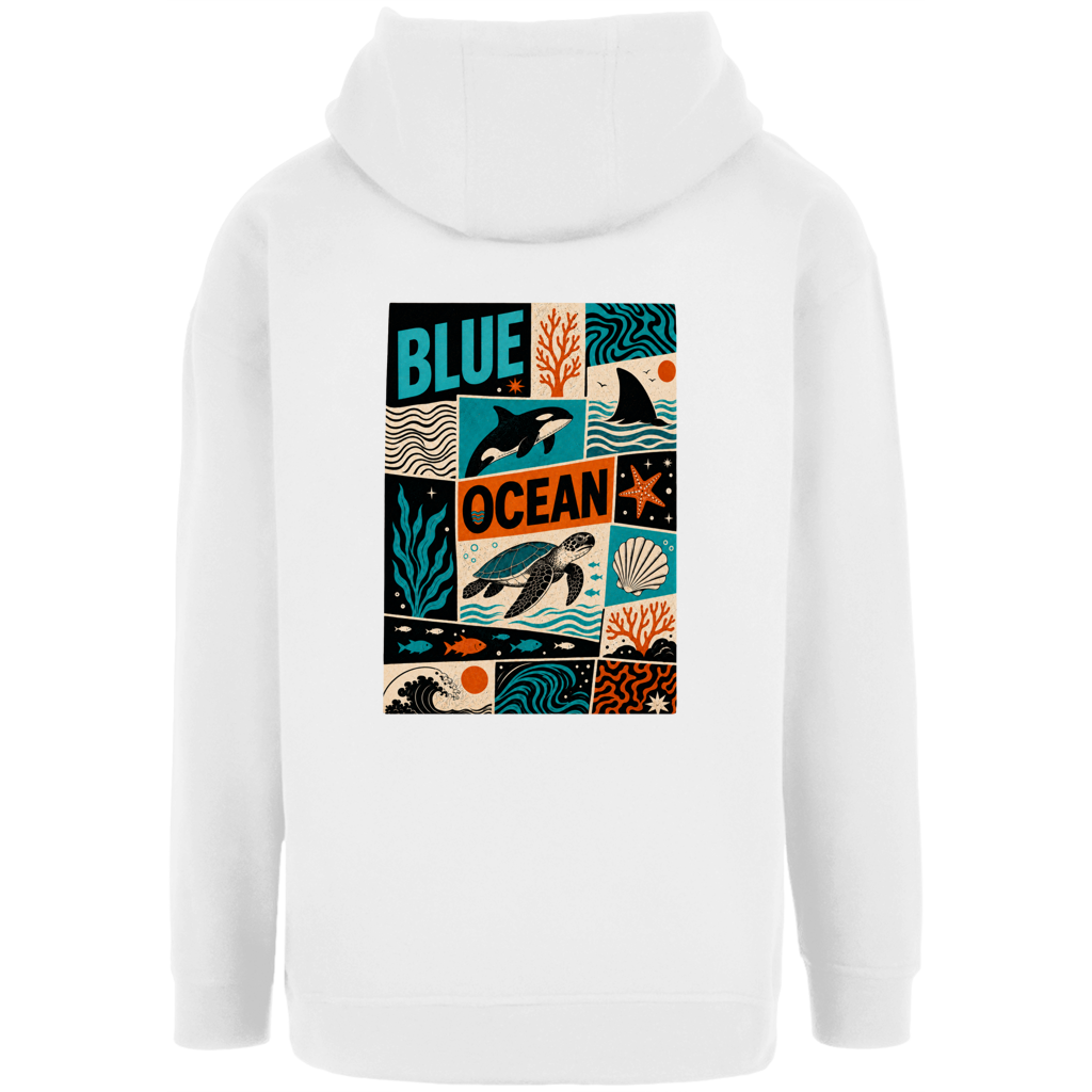 Unisex Oversize Hoodie BLUE WHALE